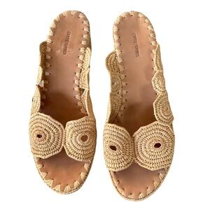 Carrie Forbes Sandals Handwoven Raffia Leather Morocco Bohemian Luxury 9